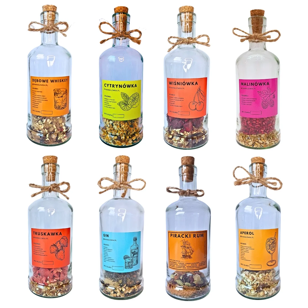 Zestaw do robienia nalewek z 2 butelkami