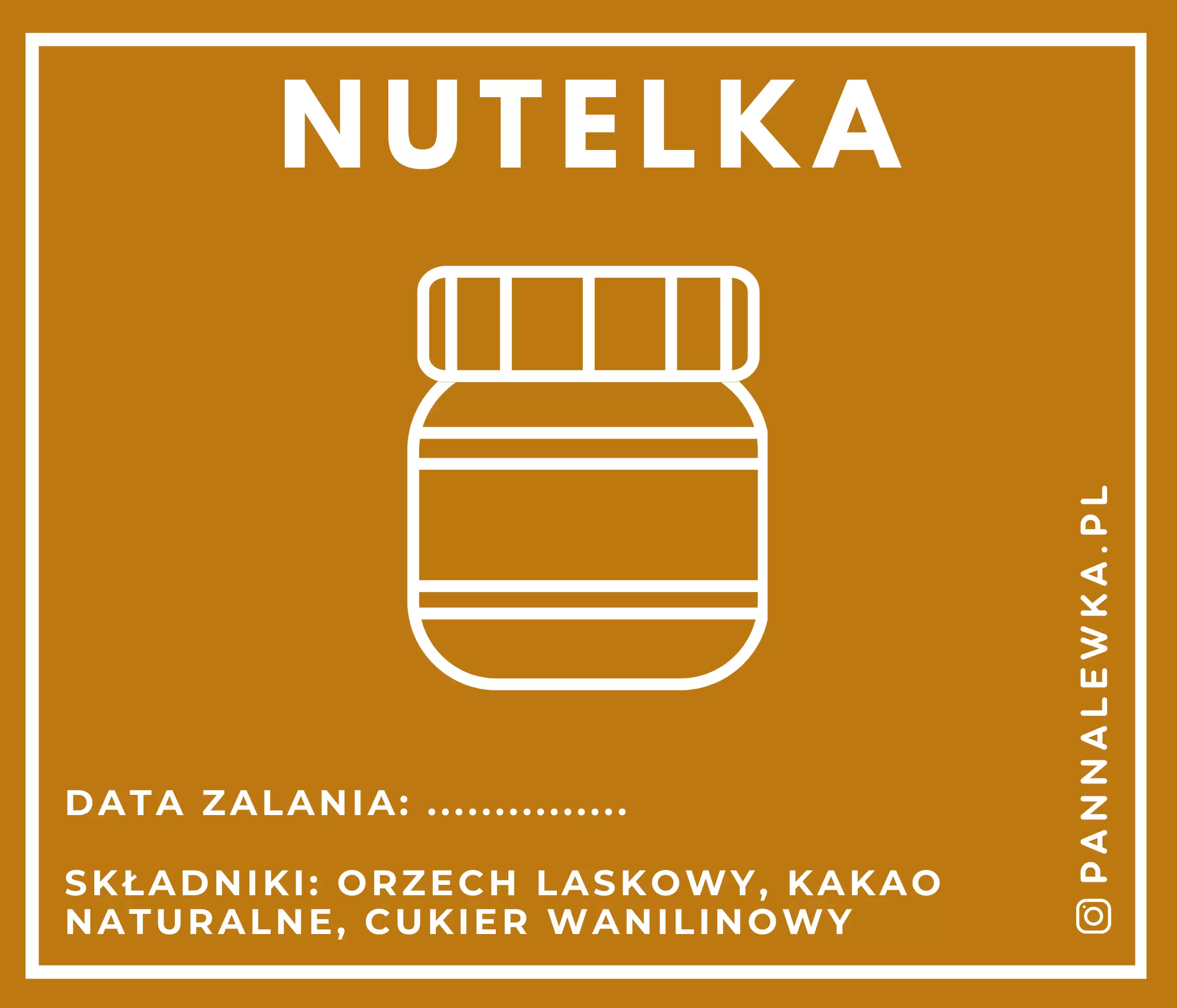 Zestaw do przygotowania nalewki NUTELKA