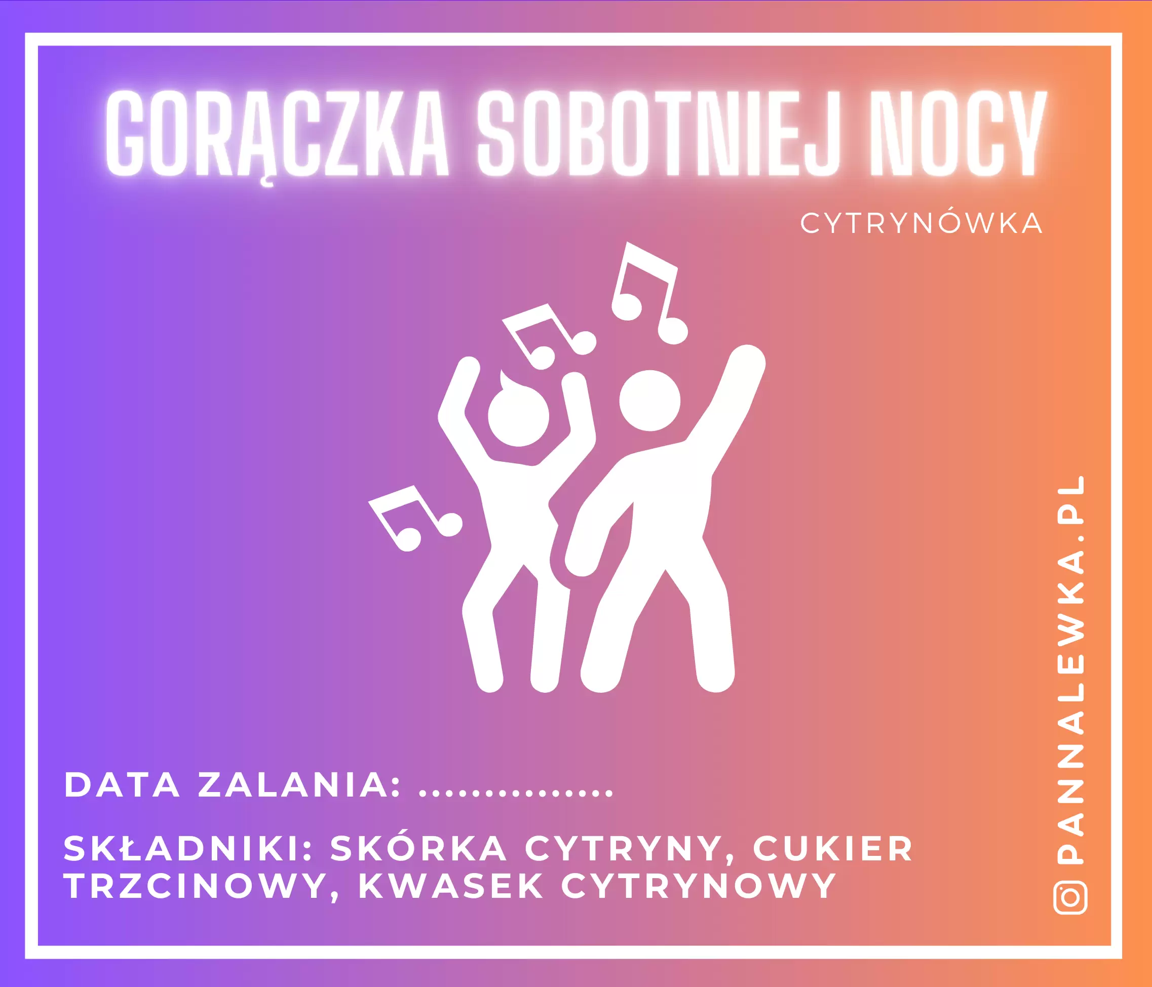 Zestaw do nalewek GORĄCZKA SOBOTNIEJ NOCY