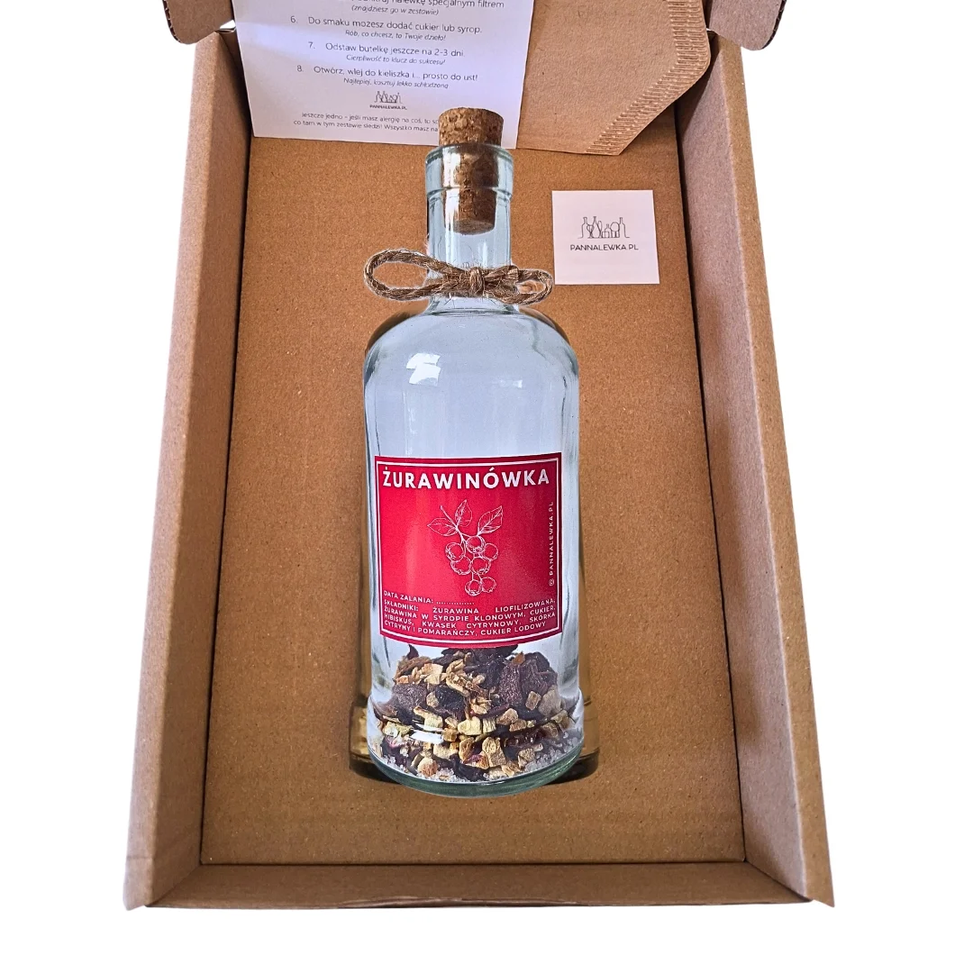Zestaw do robienia nalewki ŻURAWINÓWKA